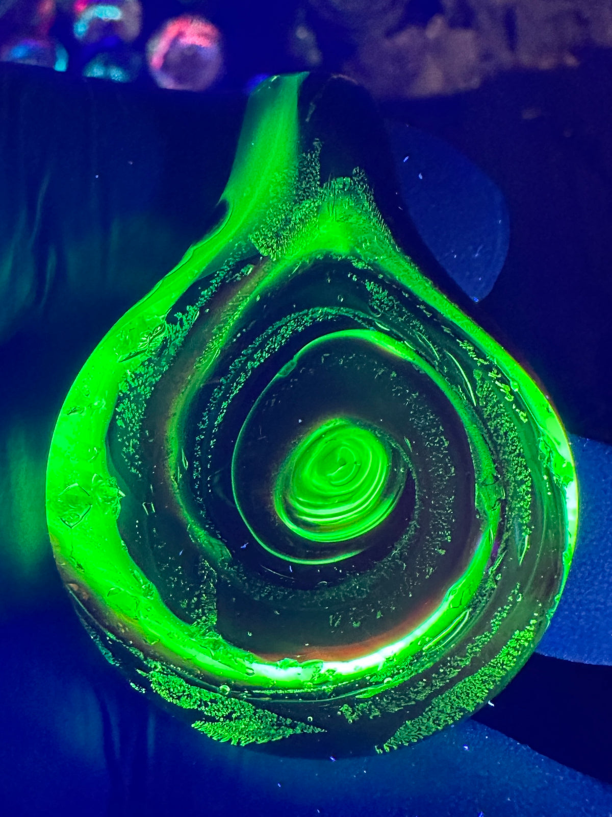 Galaxy Pendant - Salmon Pink/Blood Red, Dichro UV