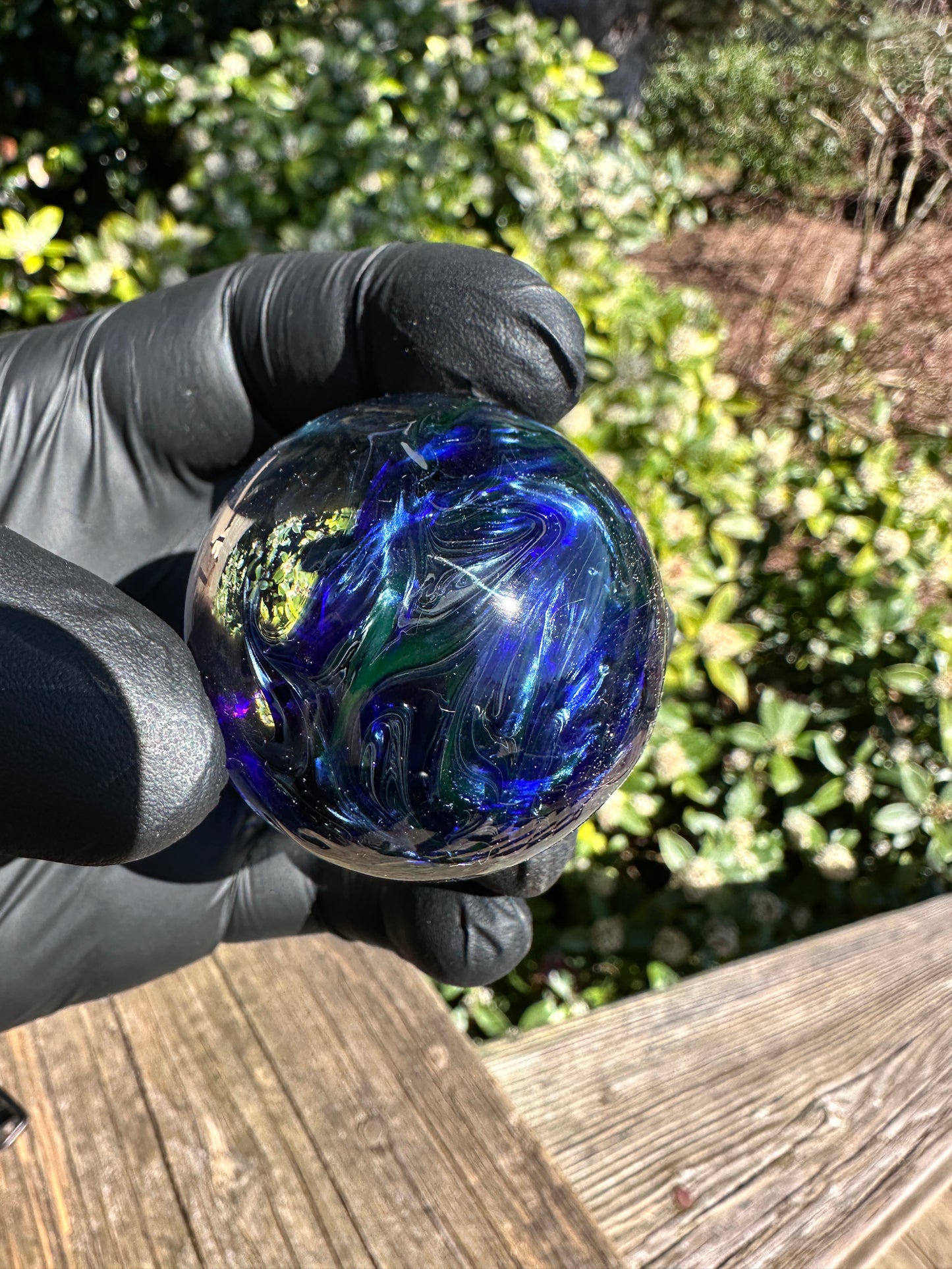 1.9" UV vortex orb with peridot