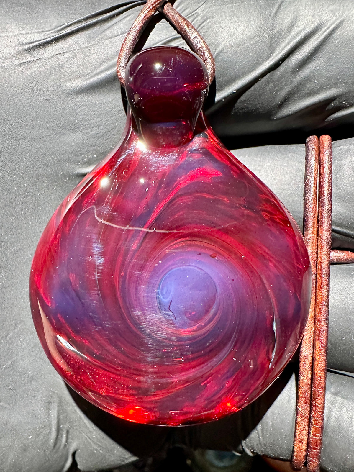 Galaxy Pendant - Silver/Red/Blue, Dichro