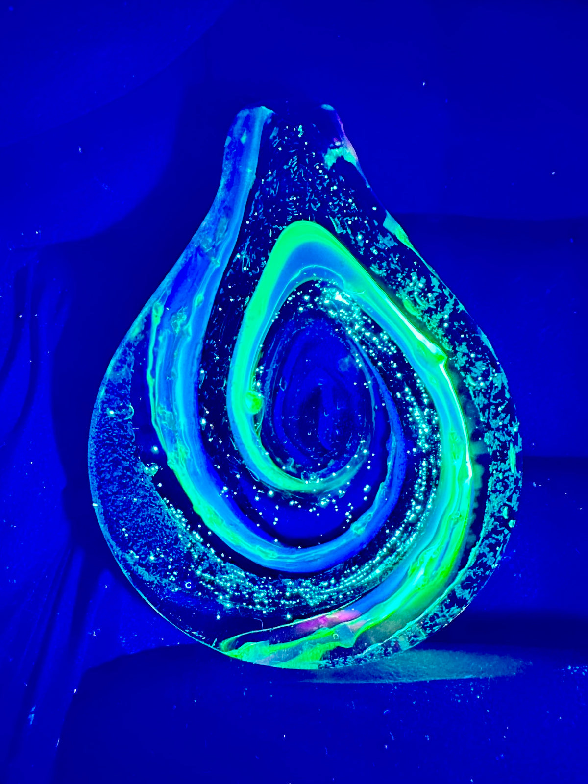 Galaxy Pendant - Green/Blue, Opal, Dichro, UV