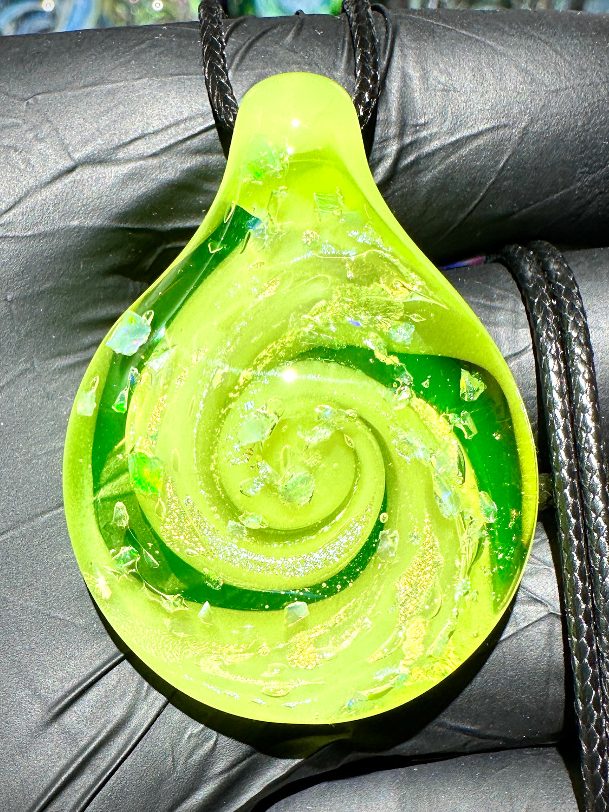 R&M Portal Pendant - Ecto Green, Opal, Dichro UV