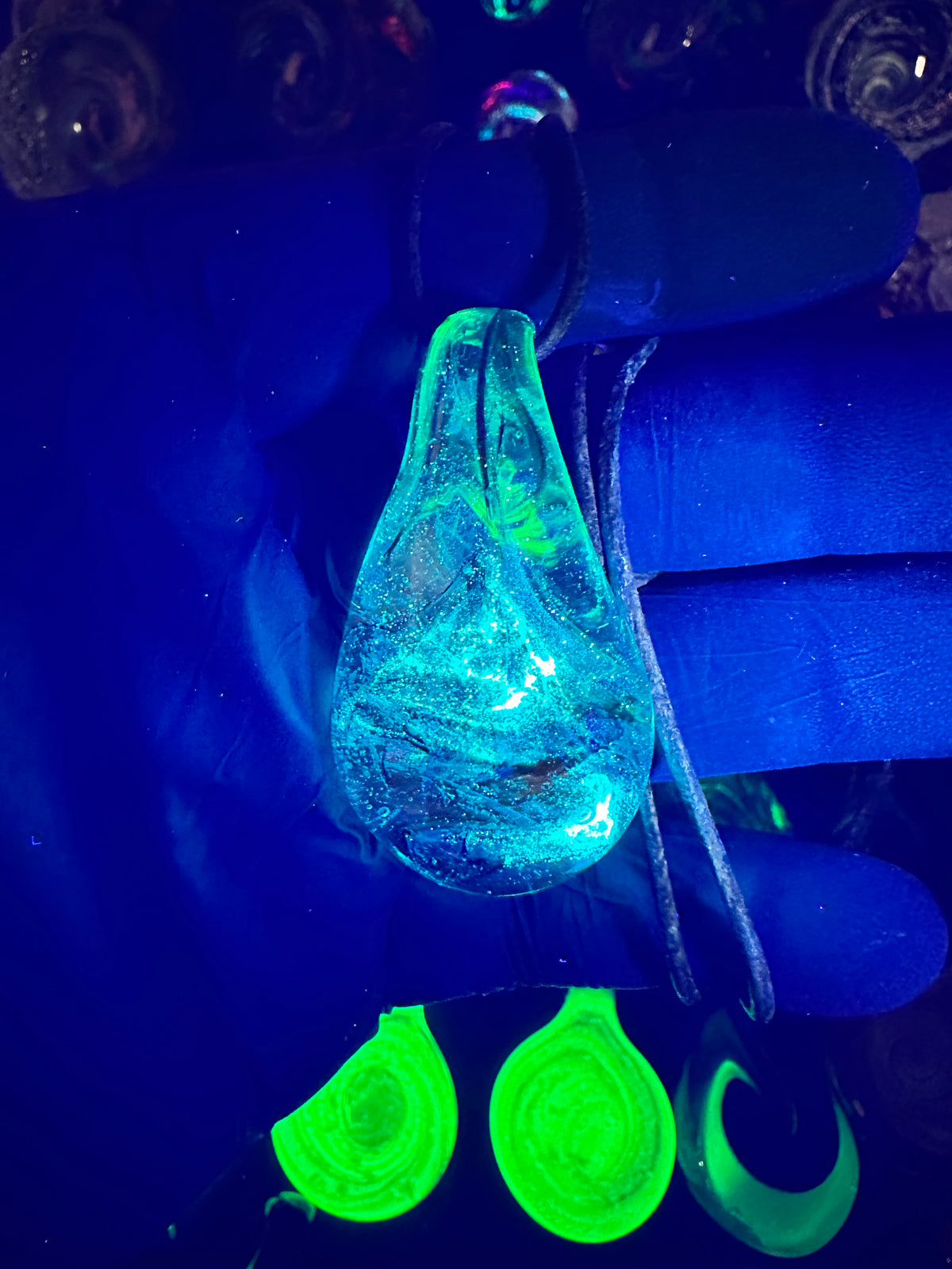 Galaxy Pendant - Blue/Cyan, Dichro UV