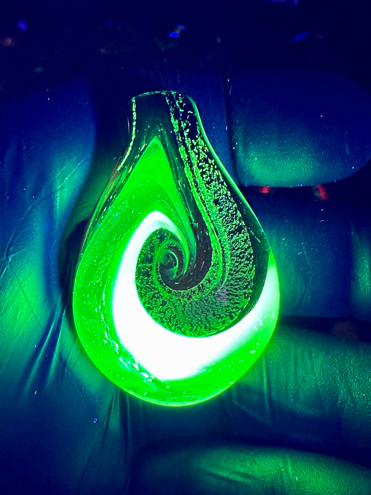 Galaxy Pendant - Blue/Green, Dichro UV