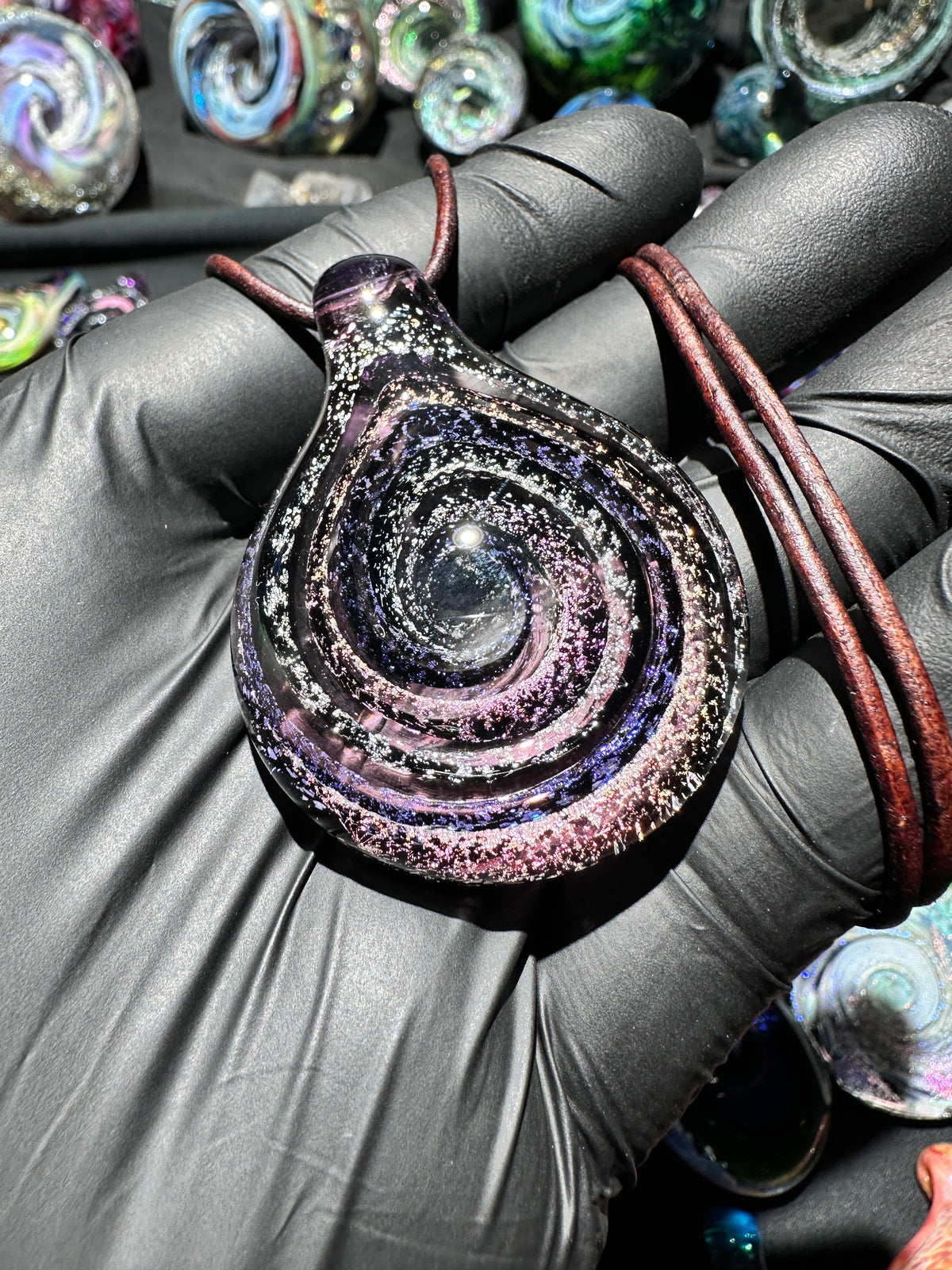Galaxy Pendant - Light Purple, Dichro
