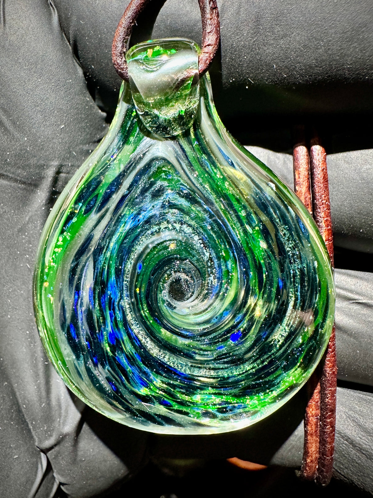 Galaxy Pendant - Green, Opal, Dichro UV