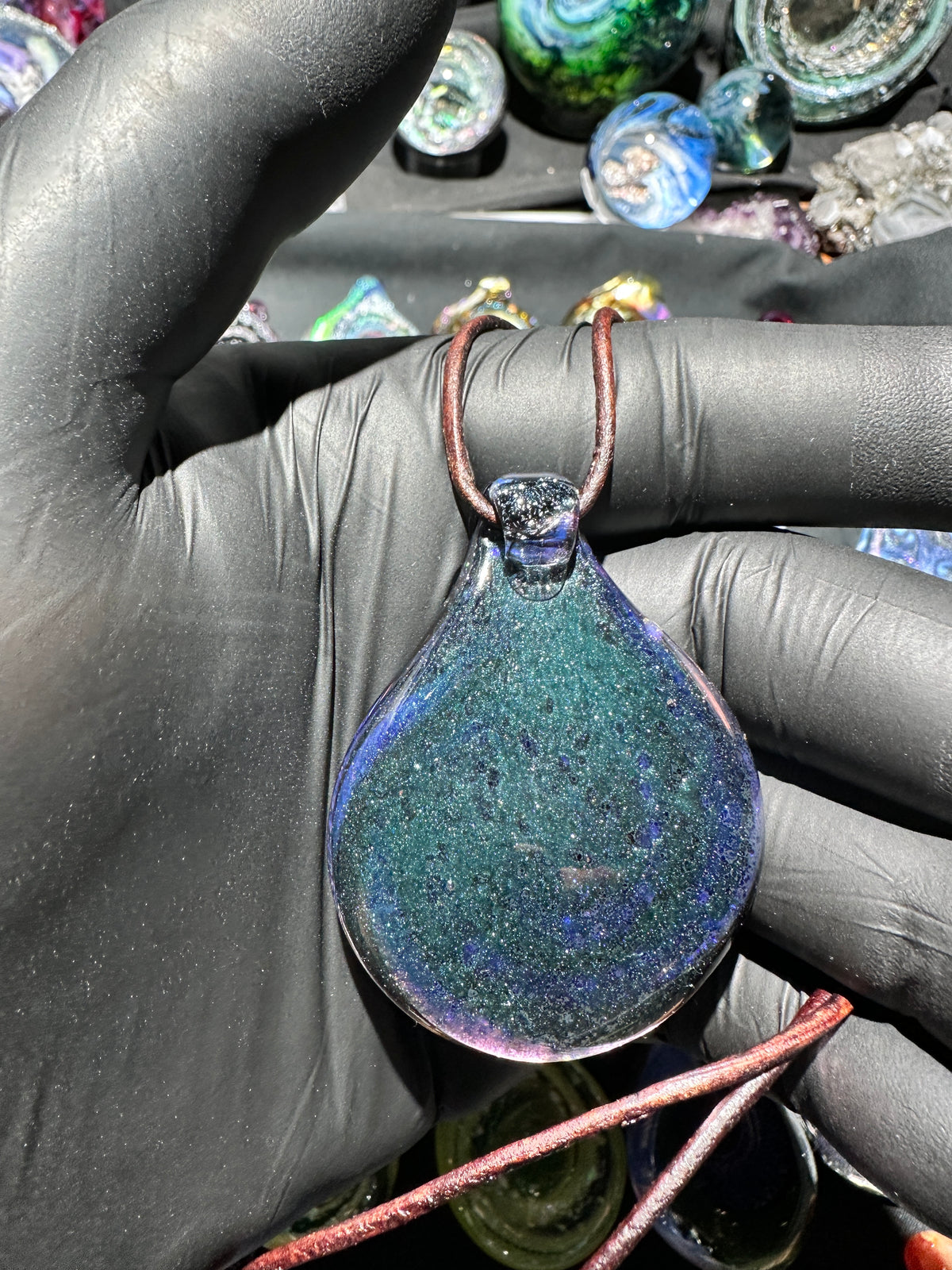 Galaxy Pendant - Blue/Opal/Dichro