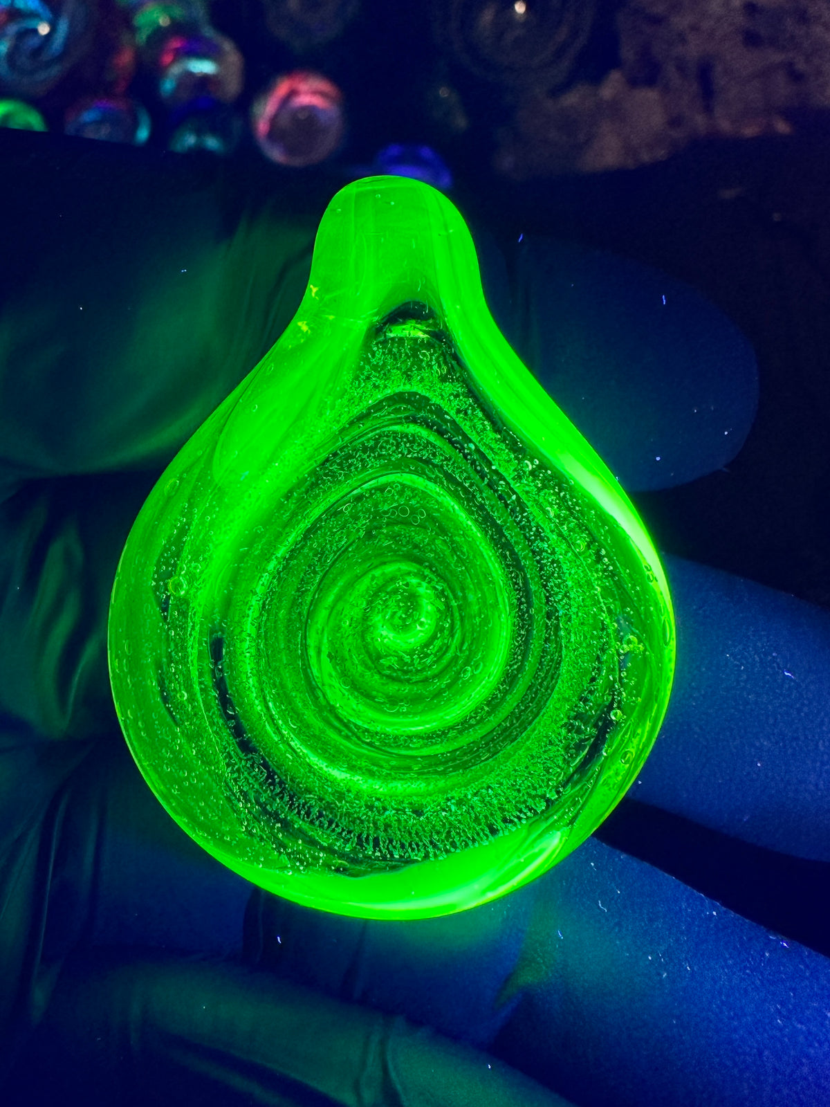 Galaxy Pendant - Green/Blue, Dichro UV