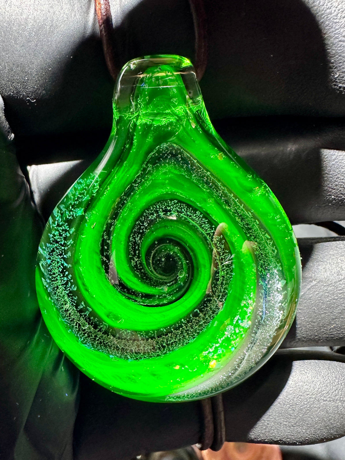 Galaxy Pendant - Green, Opal, Dichro UV