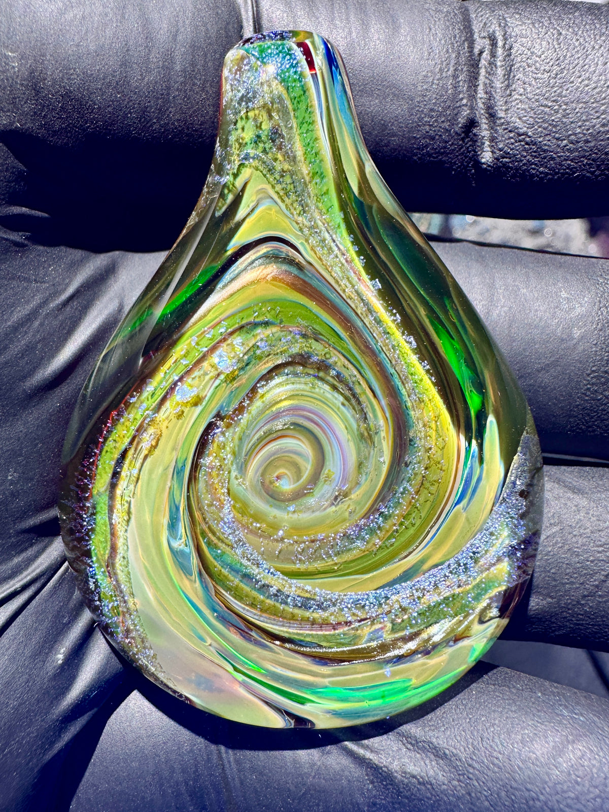 Galaxy Pendant - Green/Blood Red, Opal, Dichro, UV
