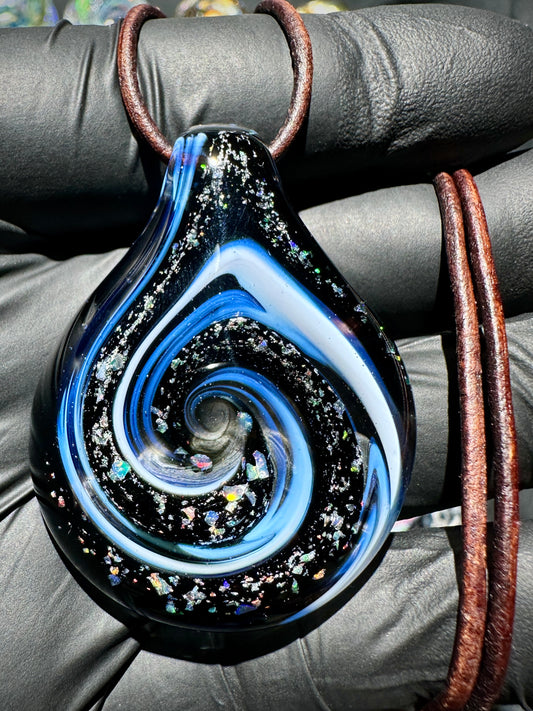 Galaxy Pendant - Black/White, Opal, Dichro, UV