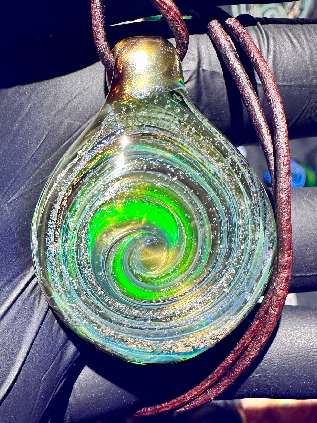 Galaxy Pendant - Gold, Dichro UV