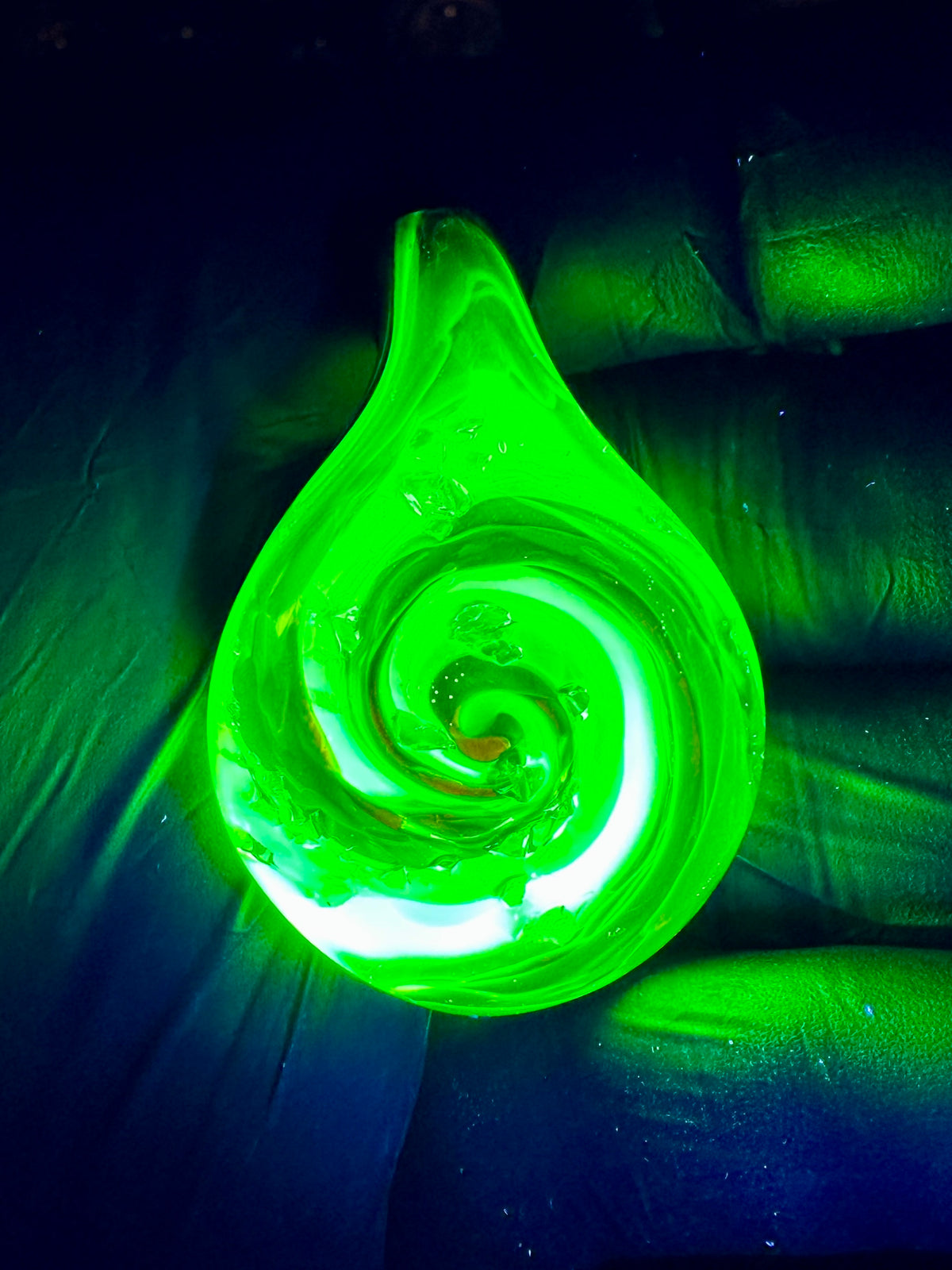 Galaxy Pendant - Green/Gold, Opal, Dichro UV
