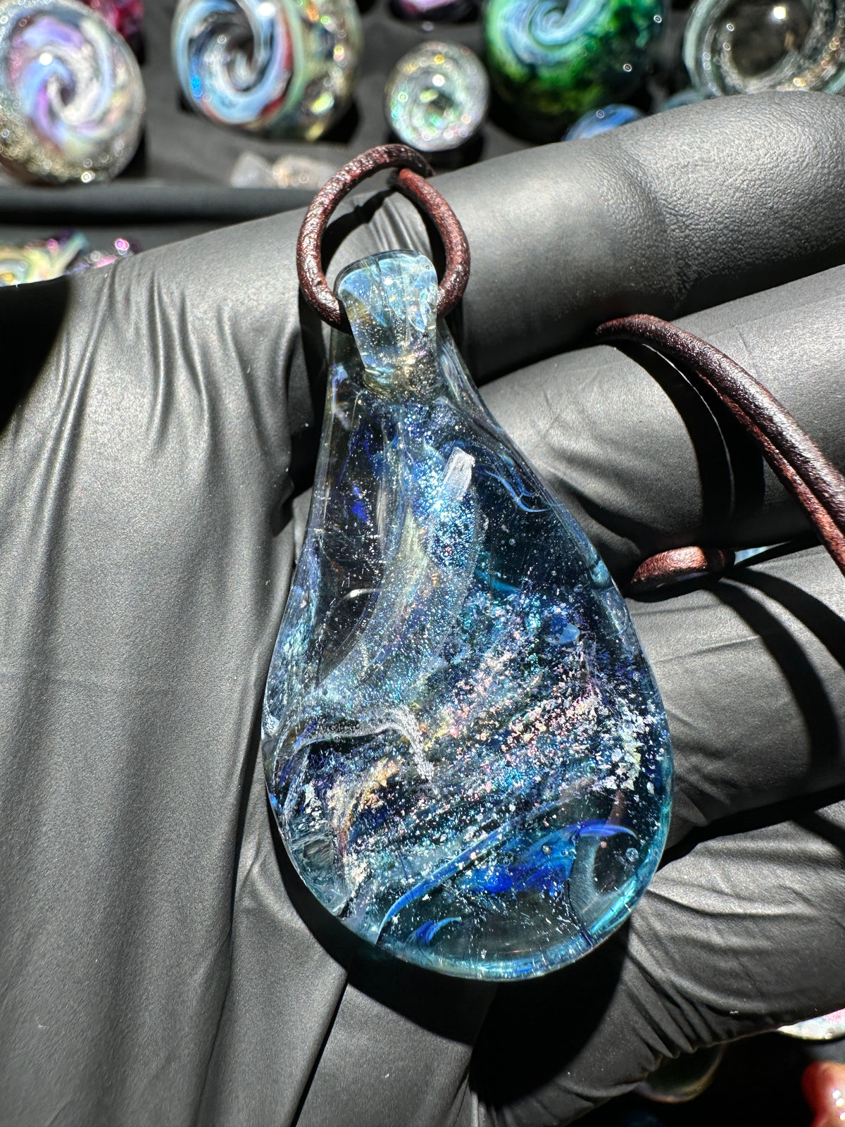 Galaxy Pendant - Blue/Cyan, Dichro UV