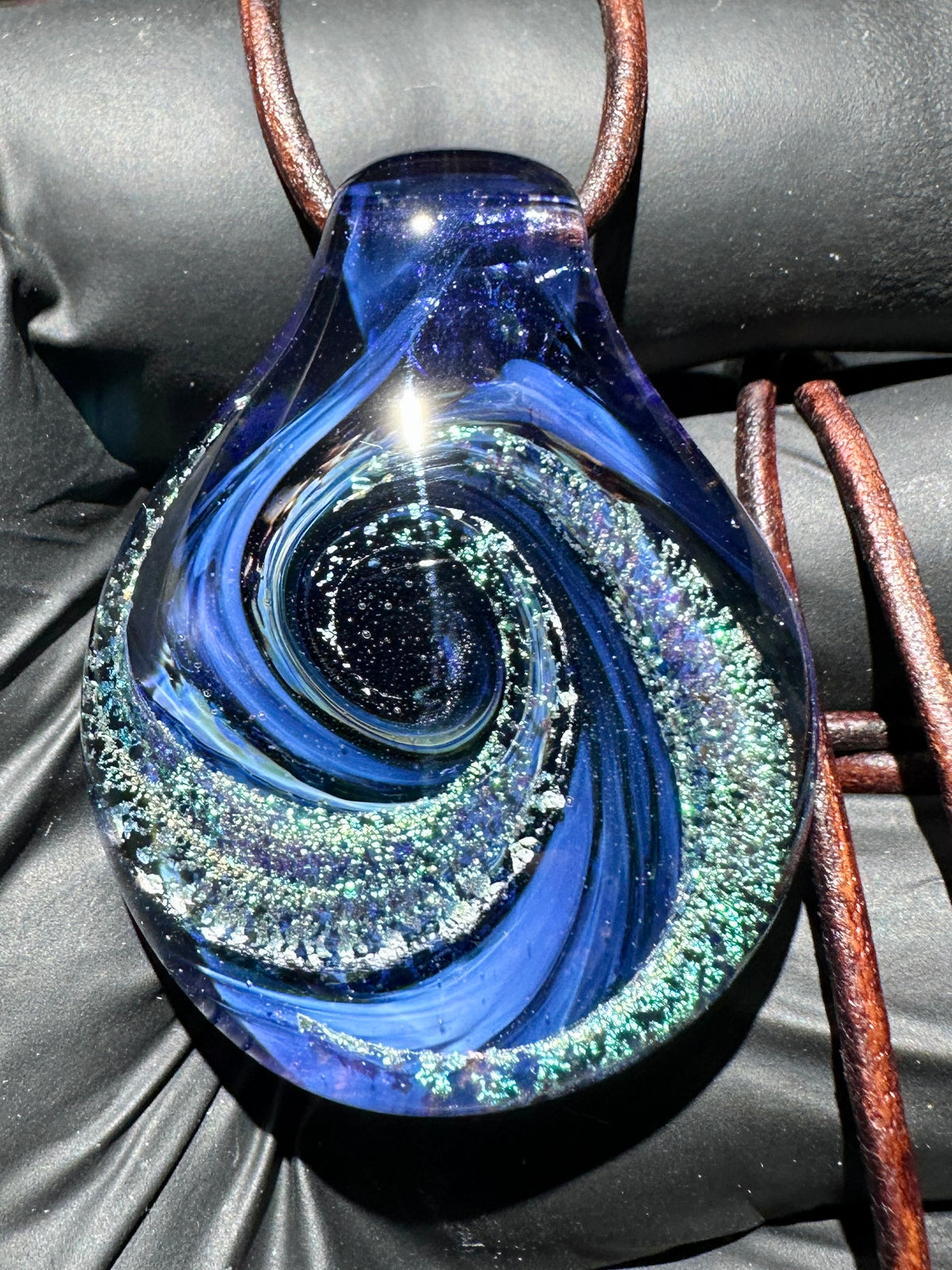 Galaxy Pendant - Blue/Light Purple, Opal, Dichro, UV