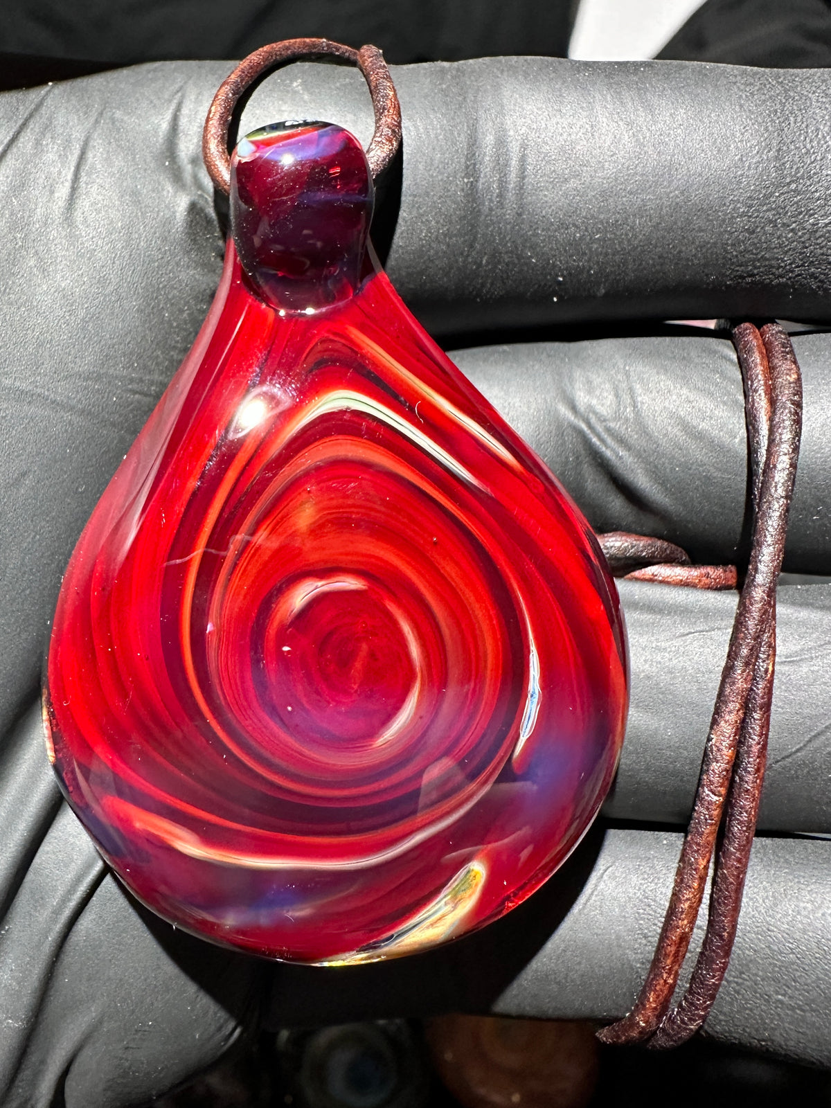 Galaxy Pendant - Green/Blood Red, Opal, Dichro, UV