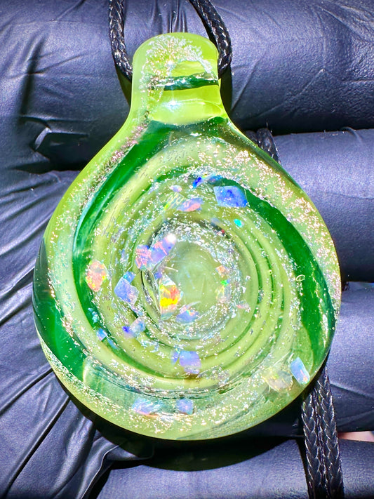 R&M Portal Pendant - Ecto Green, Opal, Dichro UV