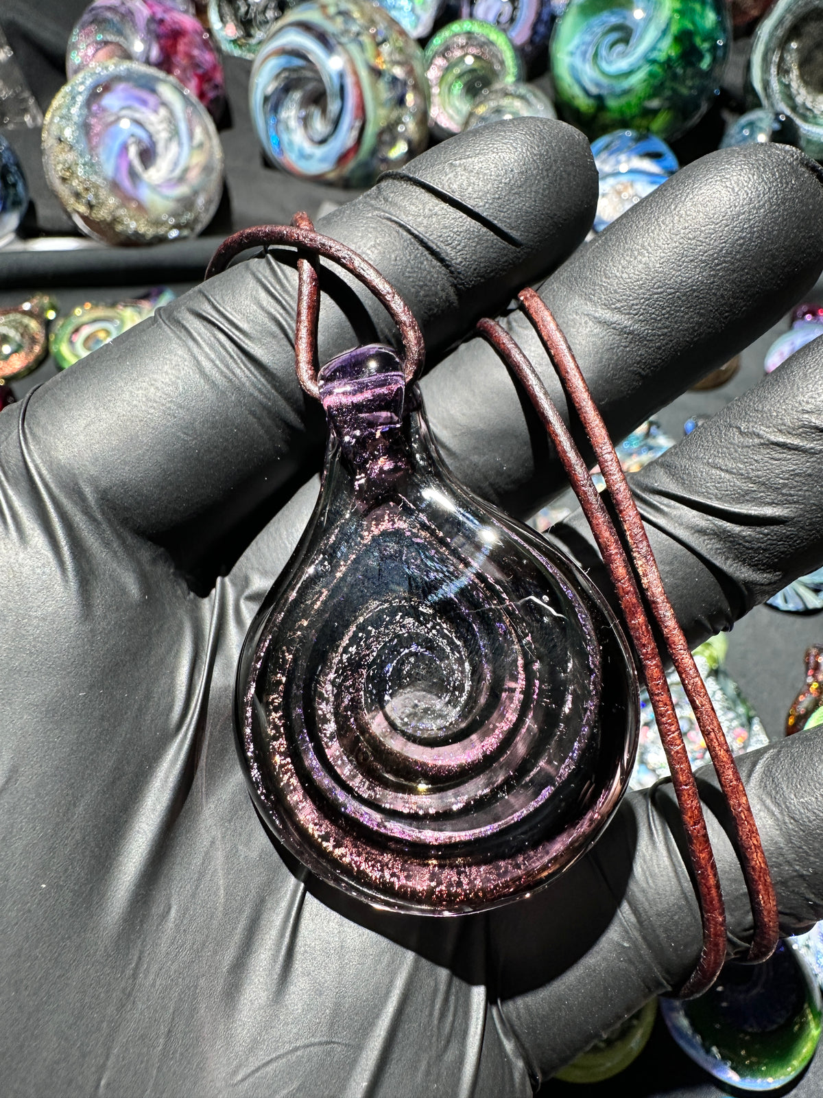 Galaxy Pendant - Light Purple, Dichro