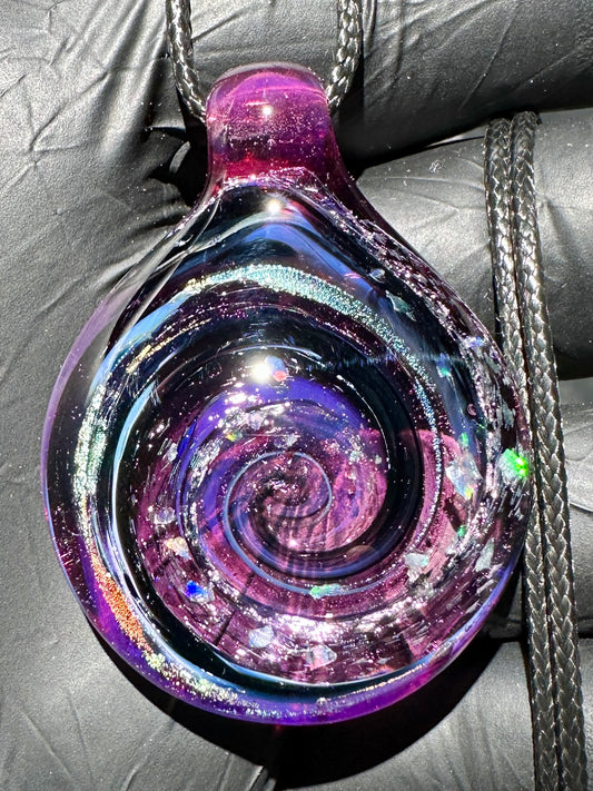 Galaxy Pendant - Purple/Pink, Opal, Dichro