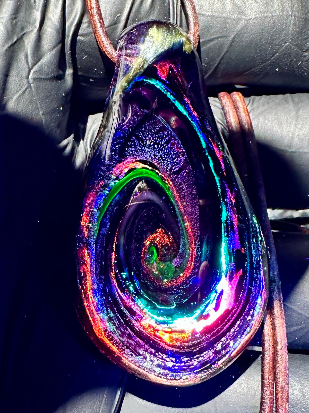 Galaxy Pendant - Black/Purple, Dichro UV