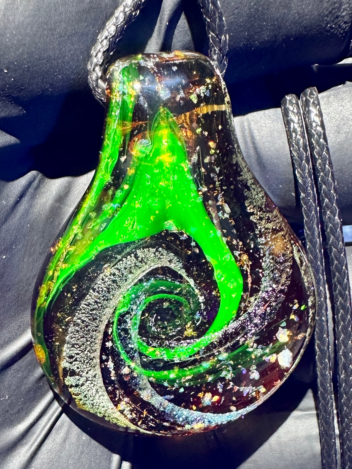 Galaxy Pendant - Amber, Opal, Dichro UV