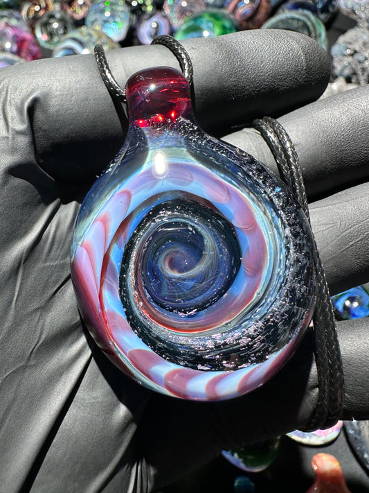 Galaxy Pendant - Red/Blue, Dichro