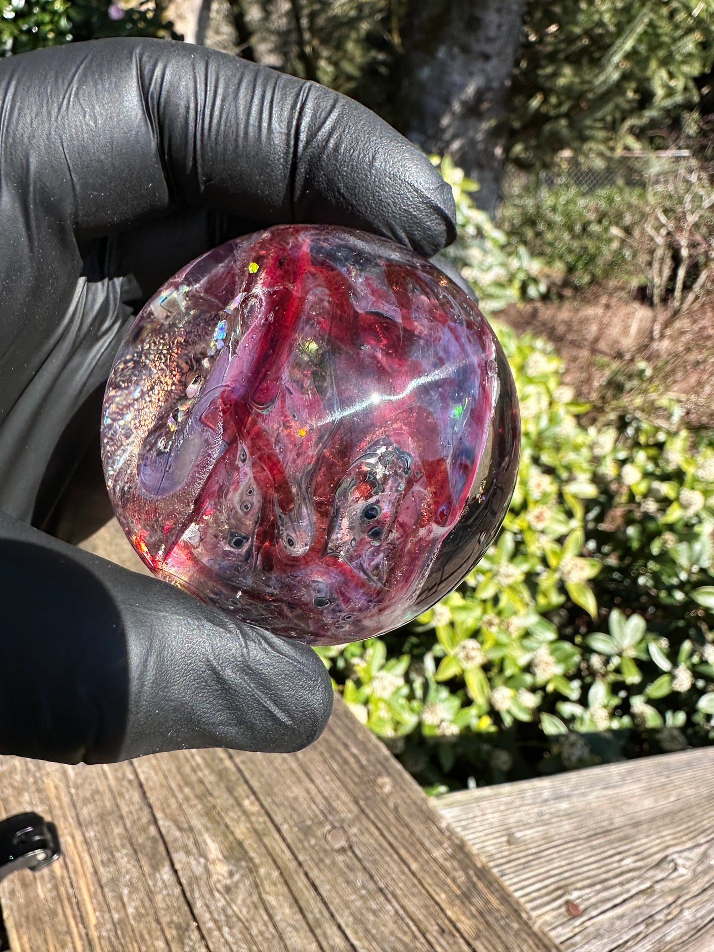 2.6" uv infinity orb / crushed opal