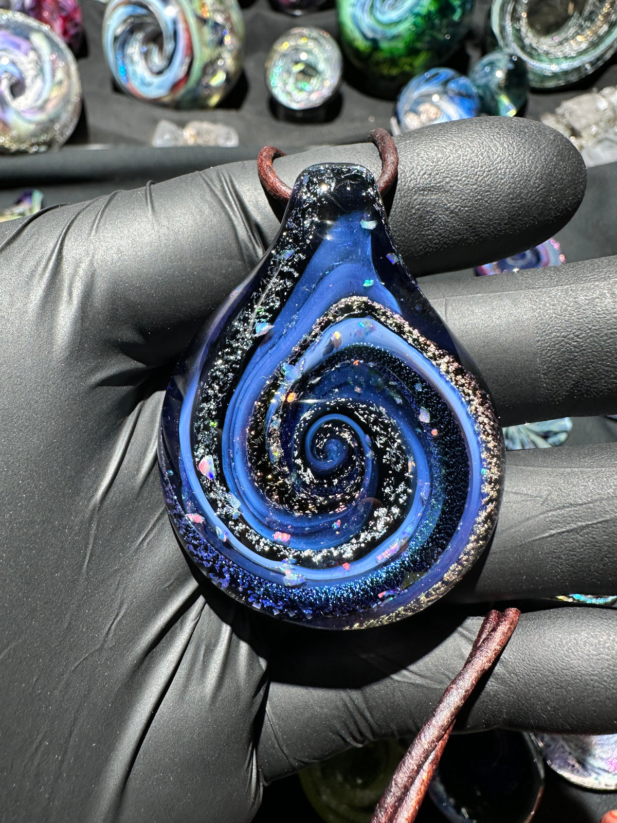 Galaxy Pendant - Blue/Opal/Dichro