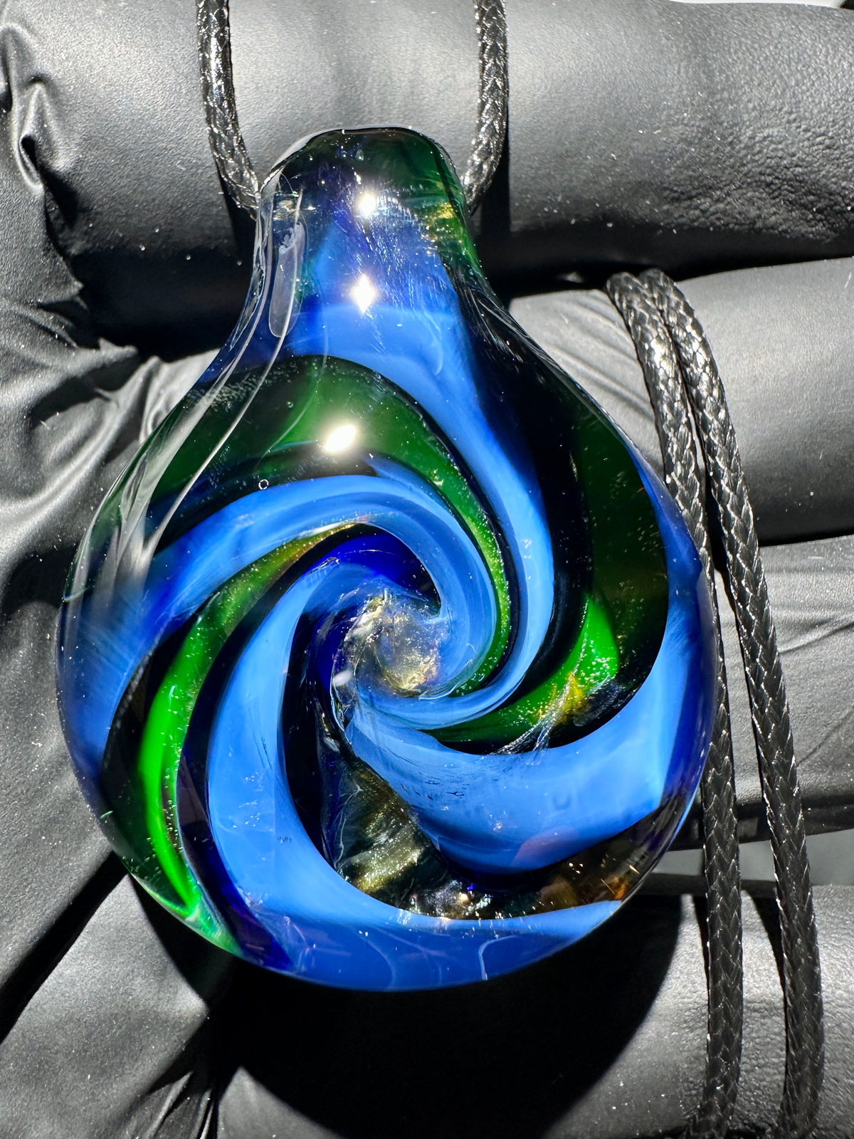 Galaxy Pendant - Blue/Green/Gold, UV