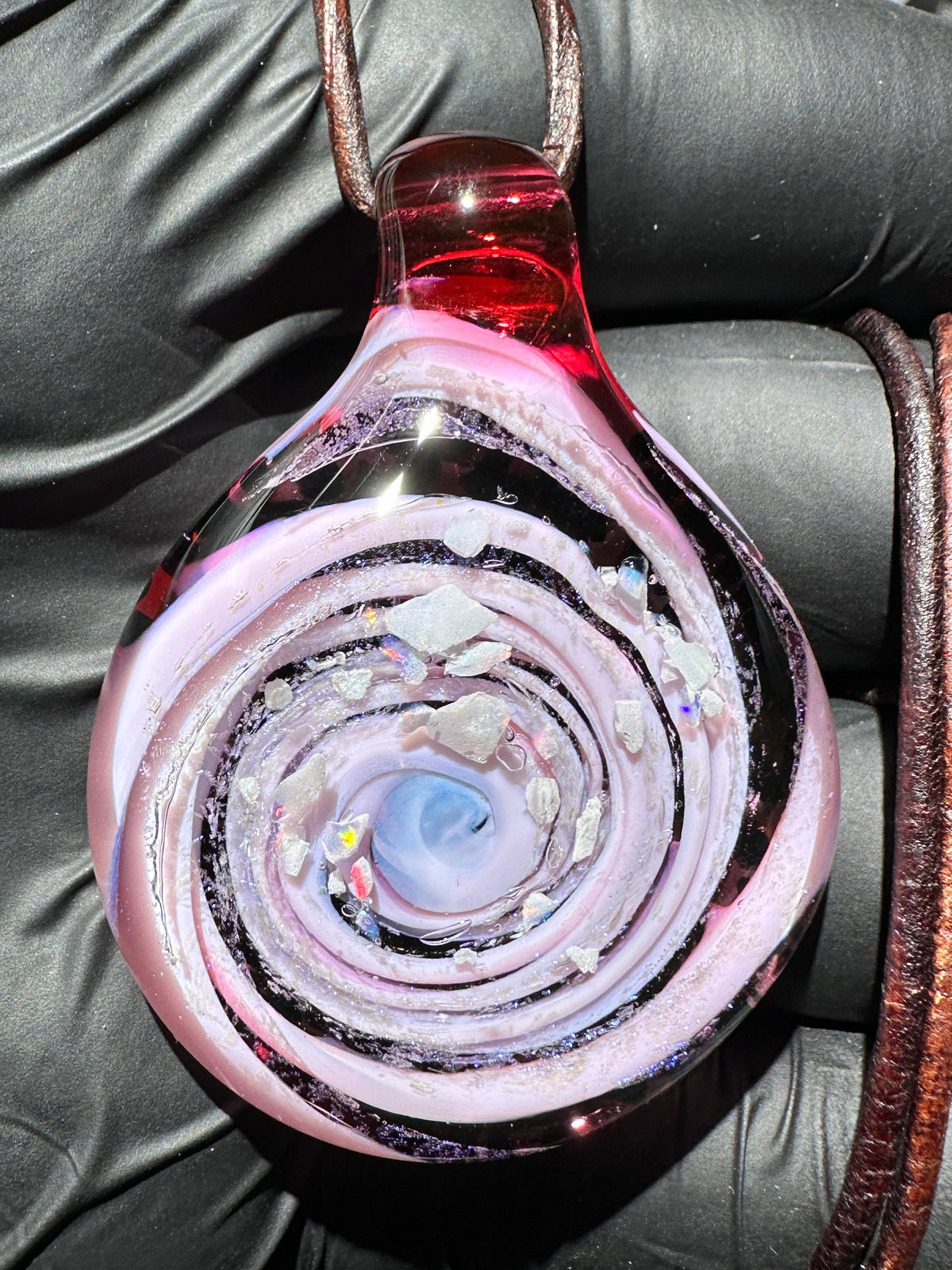 Galaxy Pendant - Pink, Opal, Dichro