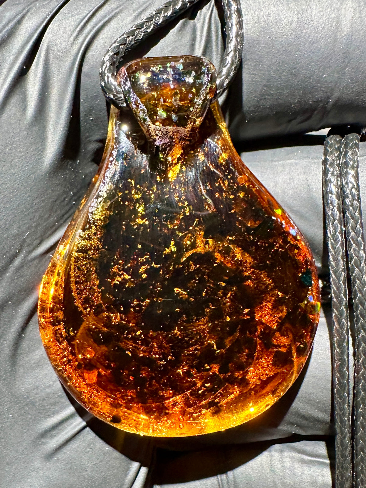 Galaxy Pendant - Amber, Opal, Dichro UV