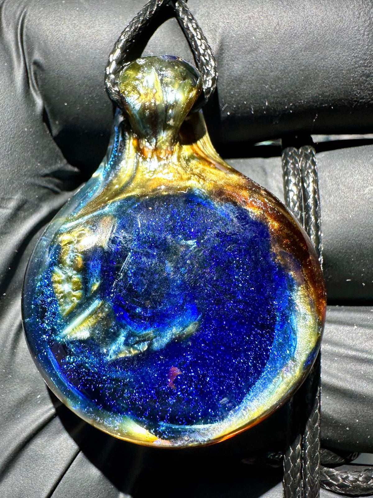 Galaxy Pendant - Blue/Gold,l, Dichro UV