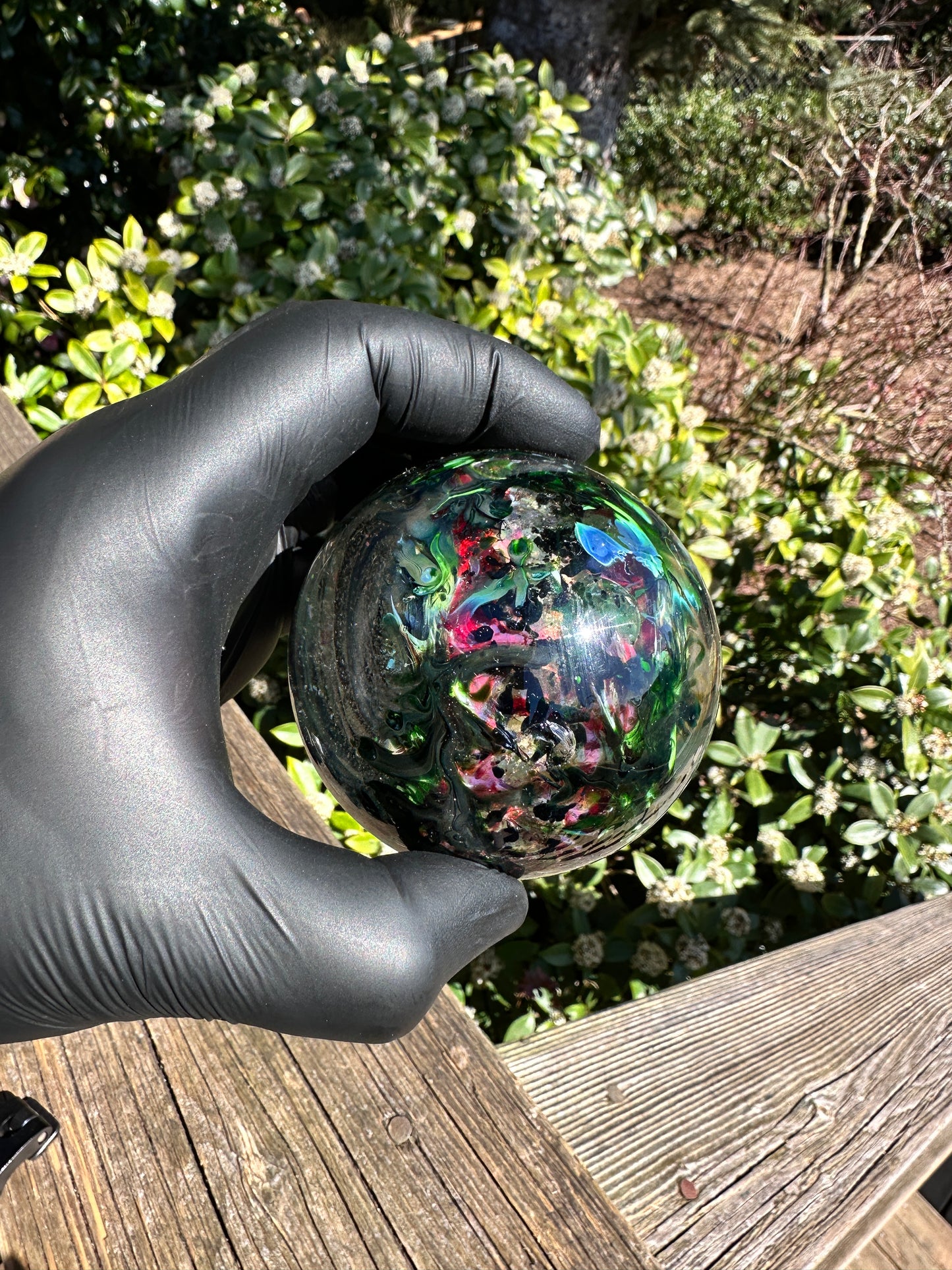 3.25" UV infinity orb with crushed opal 2nd
