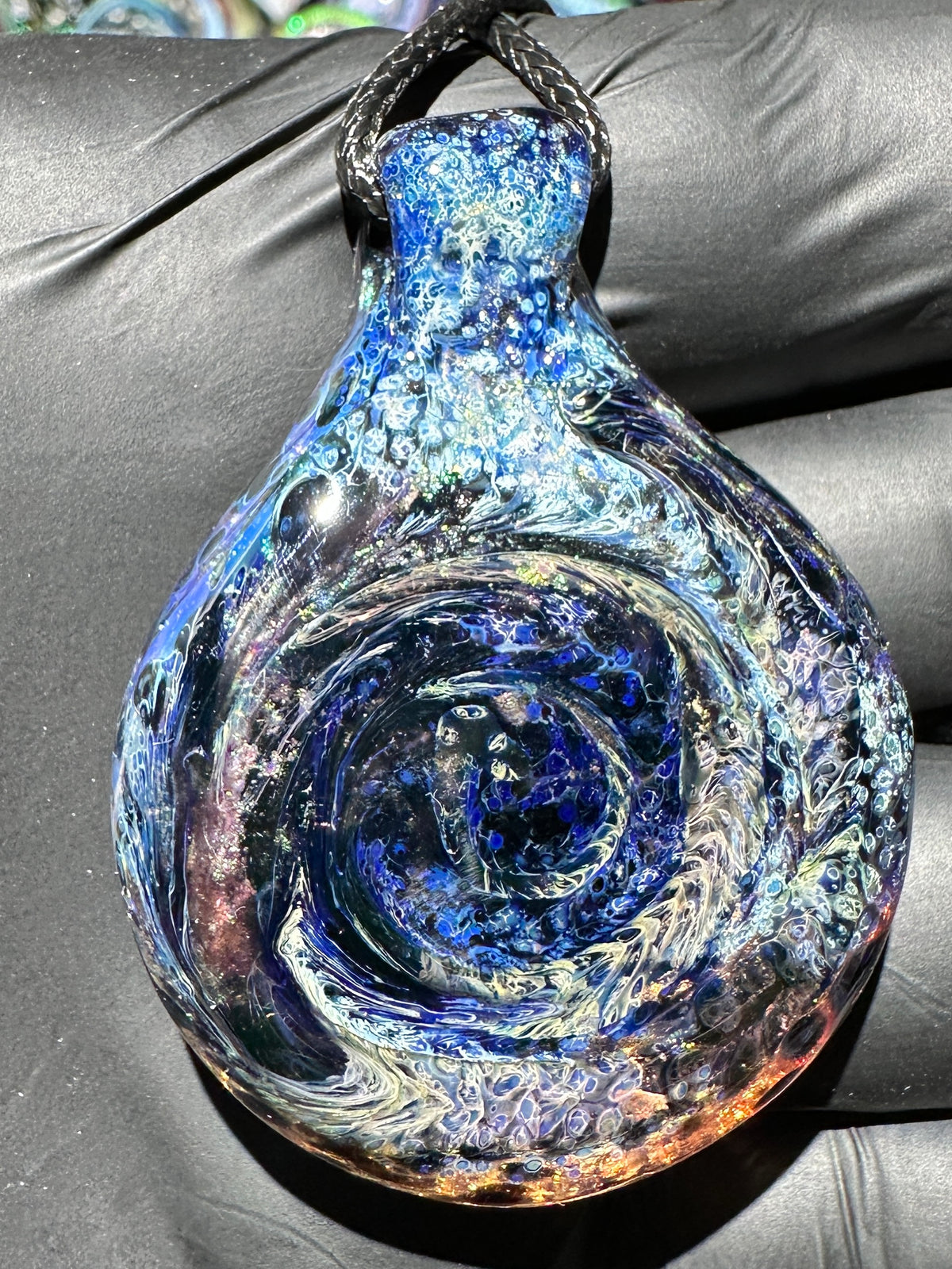 Galaxy Pendant - Light Blue, Dichro UV