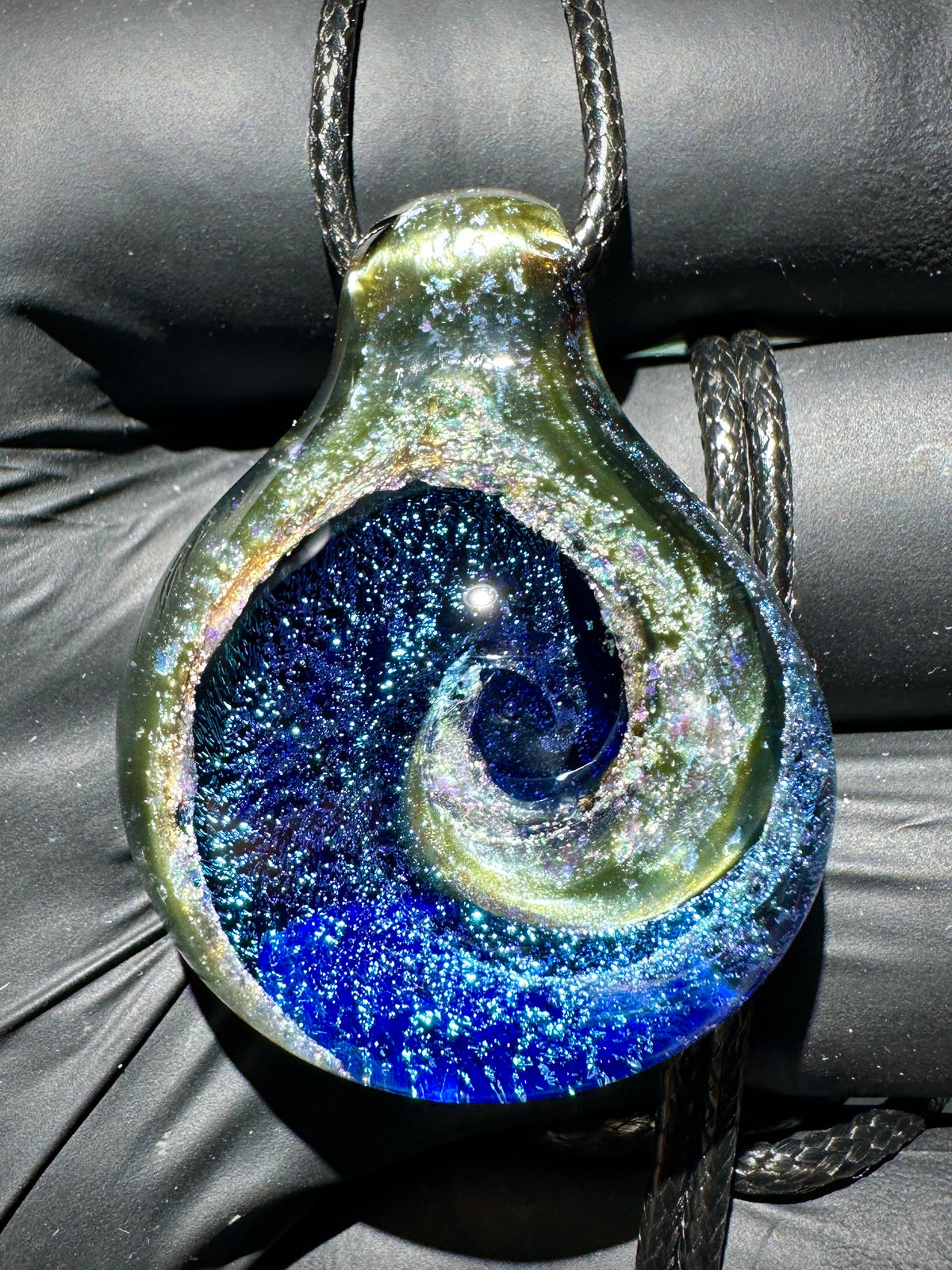 Galaxy Pendant - Blue/Gold,l, Dichro UV