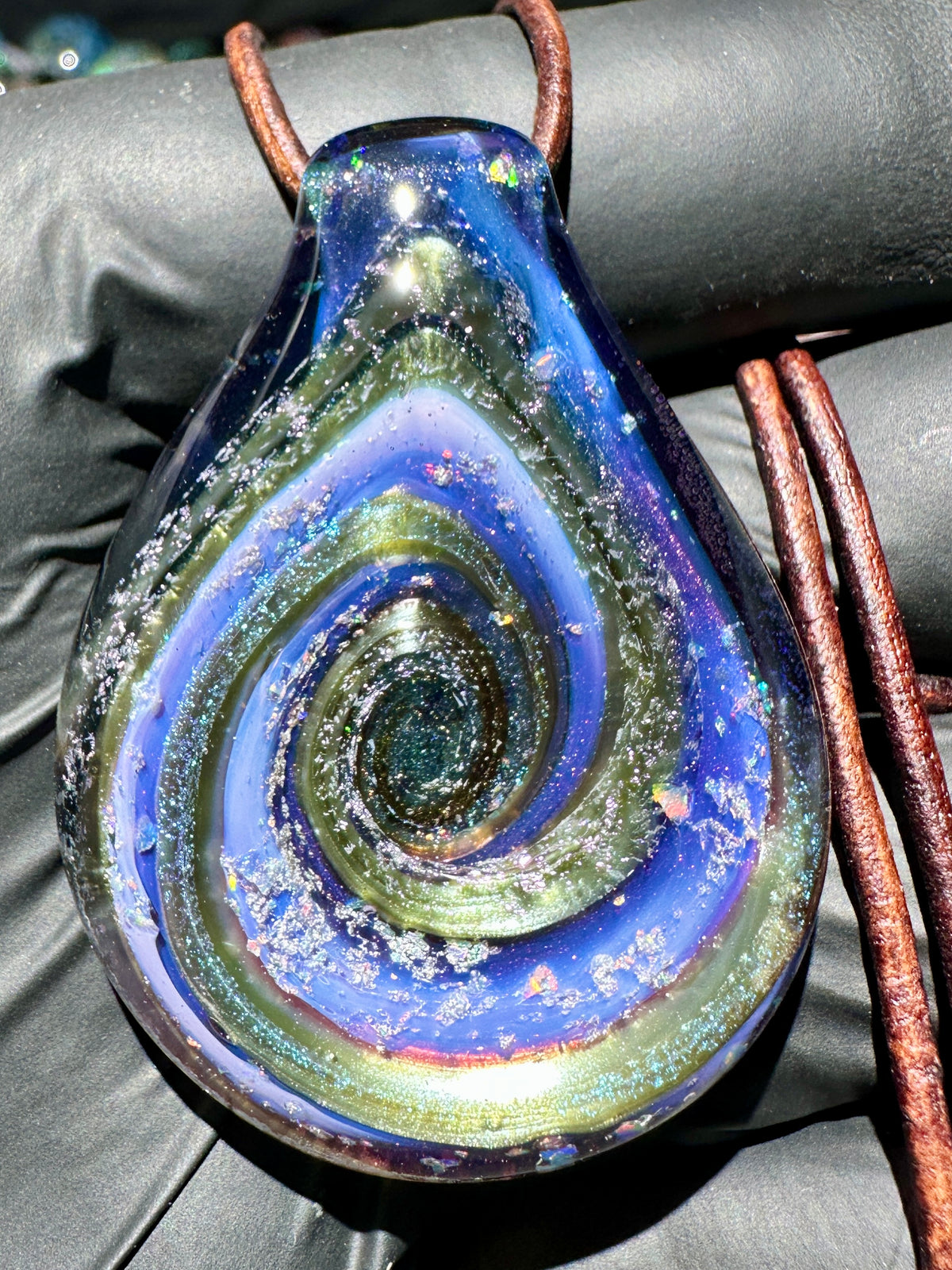 Galaxy Pendant - Purple/Pink/Gold, Opal, Dichro, UV