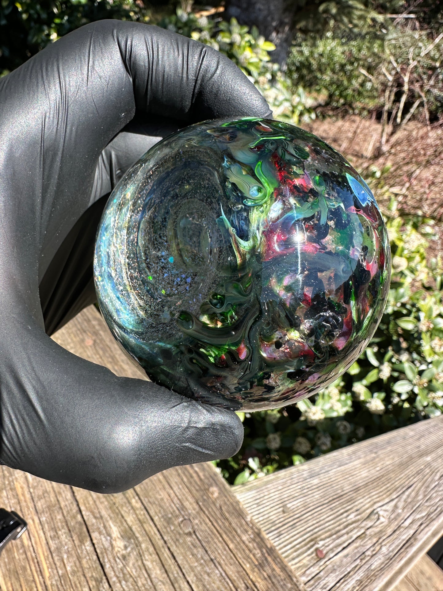 3.25" UV infinity orb with crushed opal 2nd