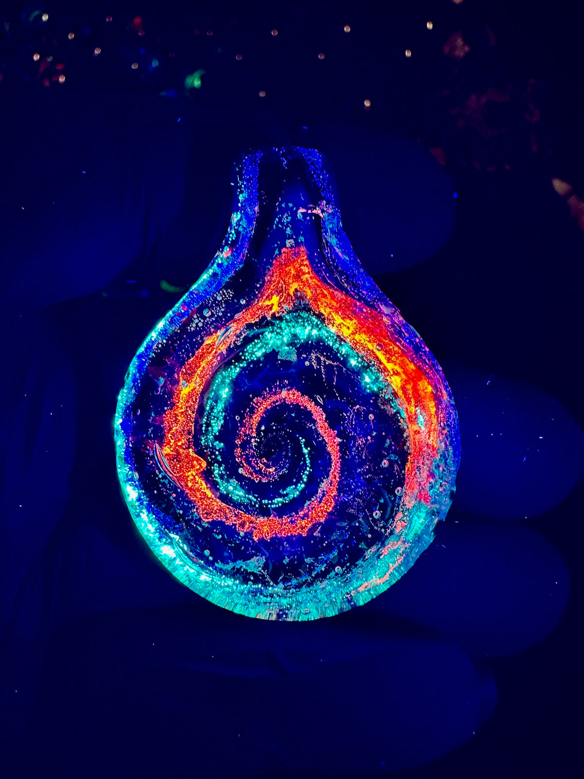 Galaxy Pendant - Light Blue, Dichro UV
