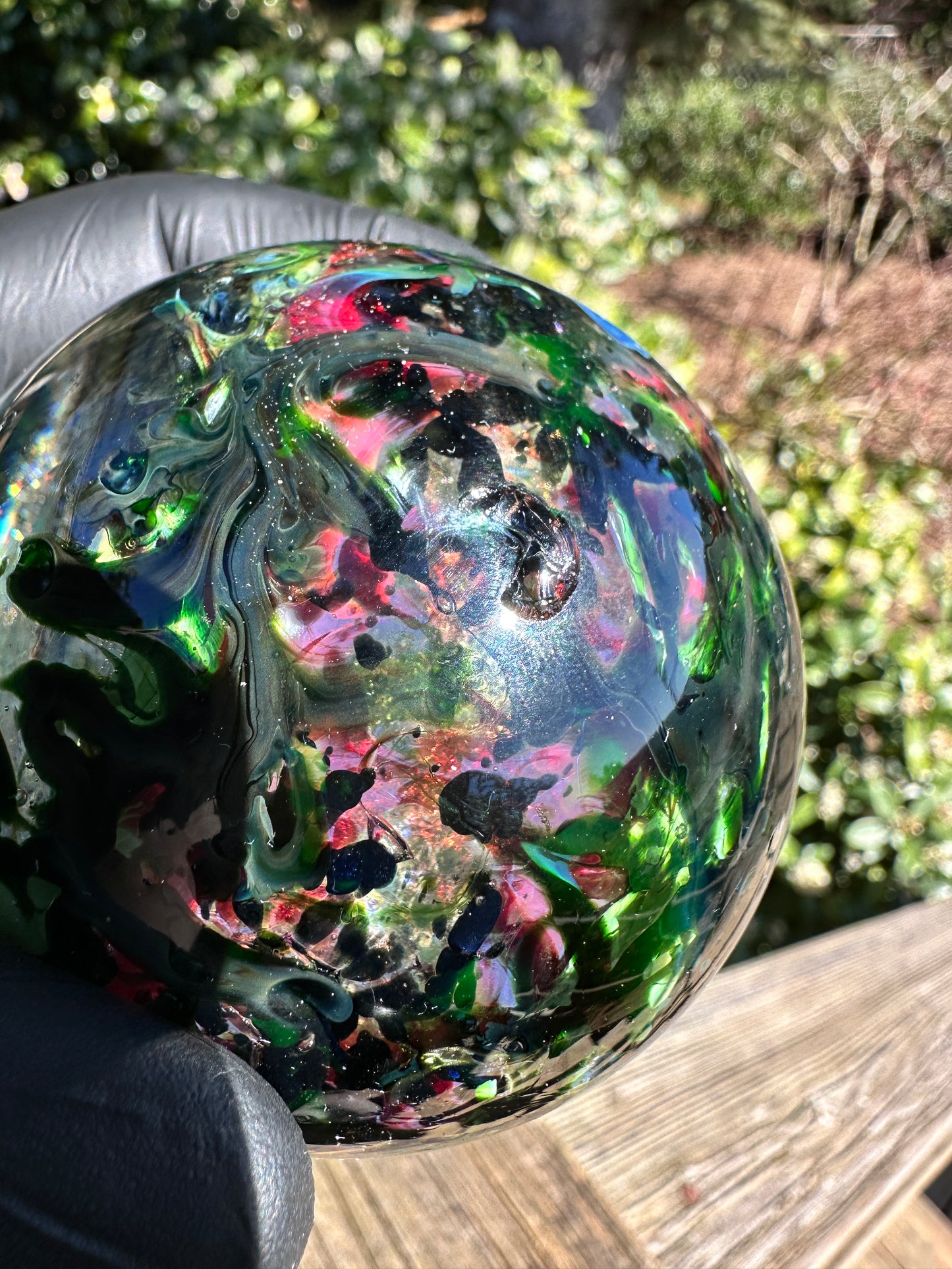 3.25" UV infinity orb with crushed opal 2nd