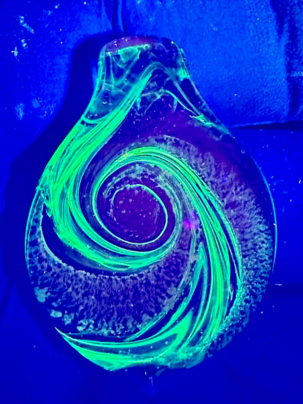 Galaxy Pendant - Blue/Light Purple, Opal, Dichro, UV