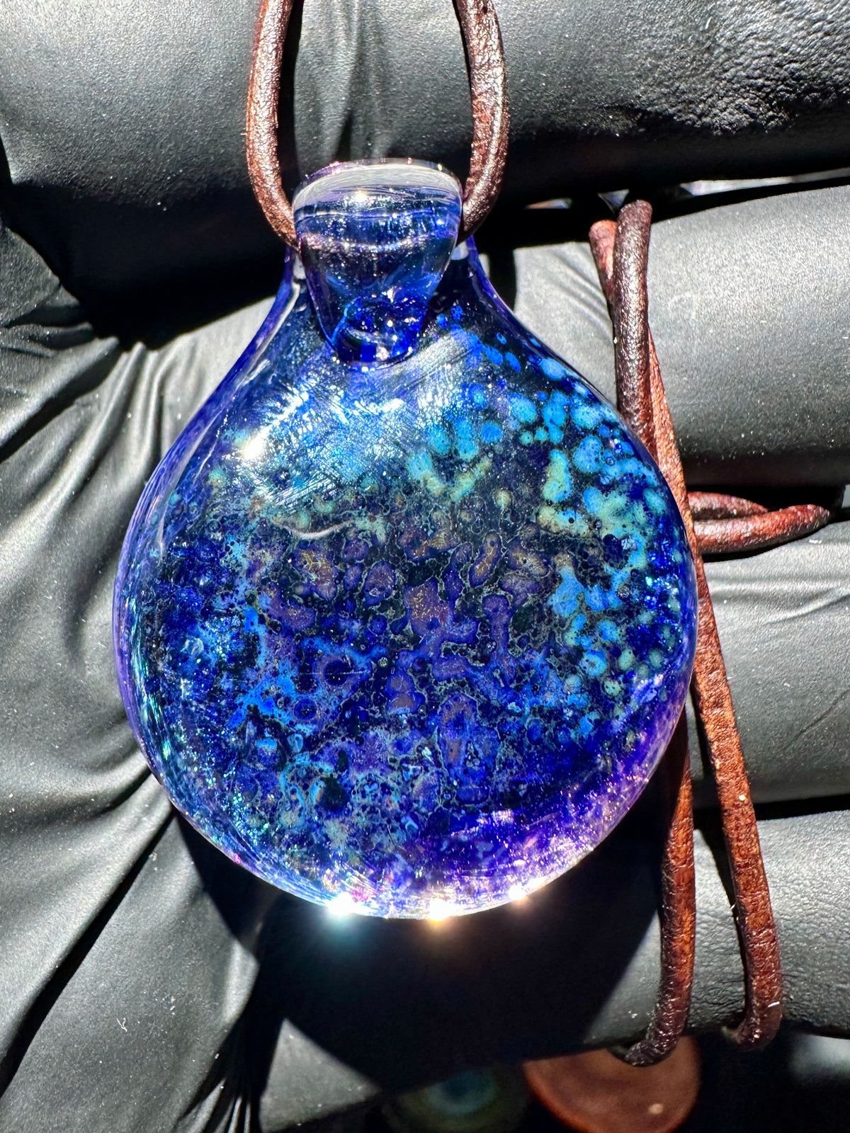 Galaxy Pendant - Blue/Light Purple, Opal, Dichro, UV