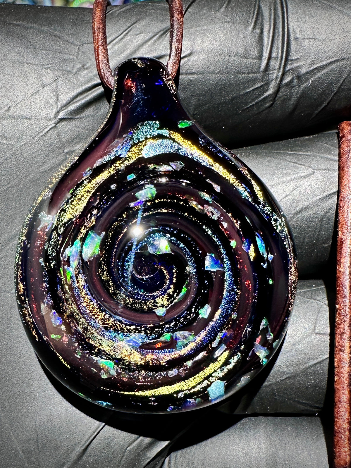 Galaxy Pendant - Brown, Opal, Dichro