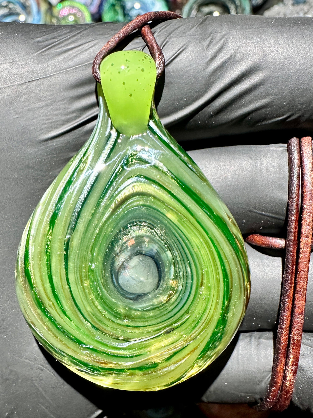 Galaxy Pendant - Silver/Green, XTRA Opal, Dichro UV