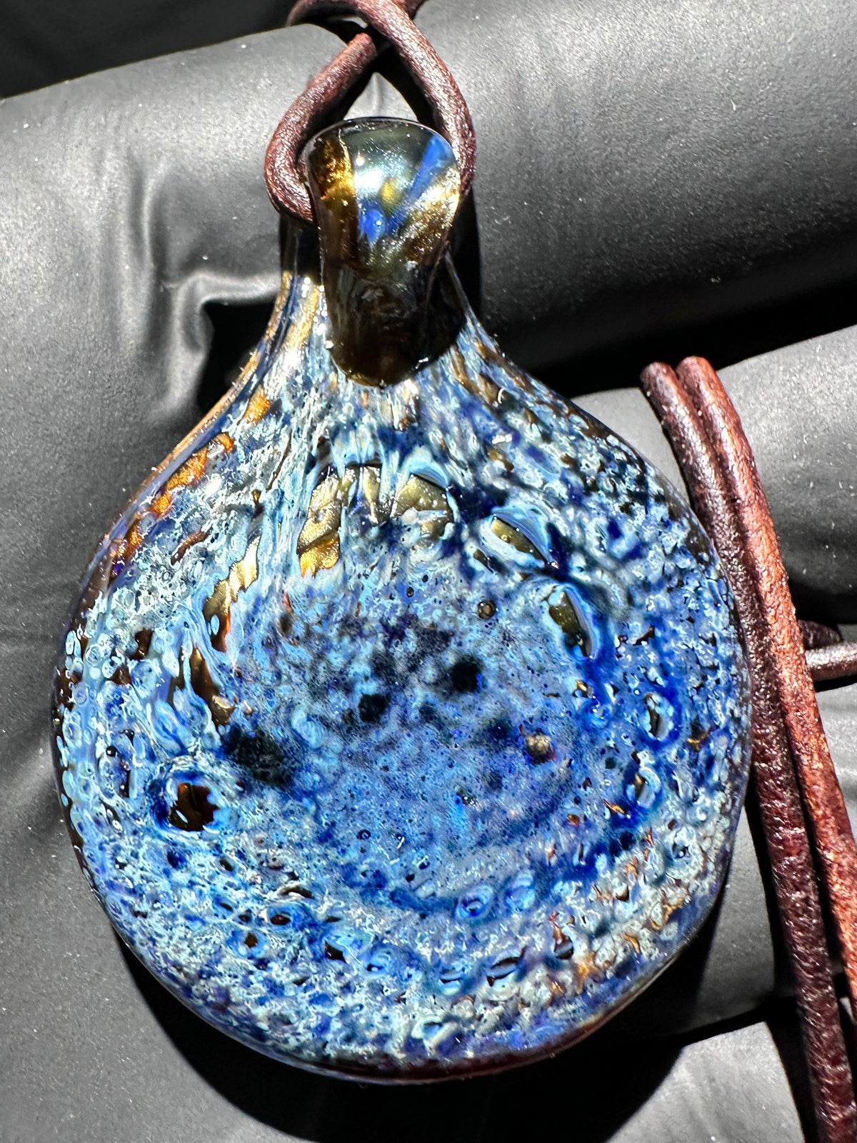 Galaxy Pendant - Blue/Gold, Opal, Dichro