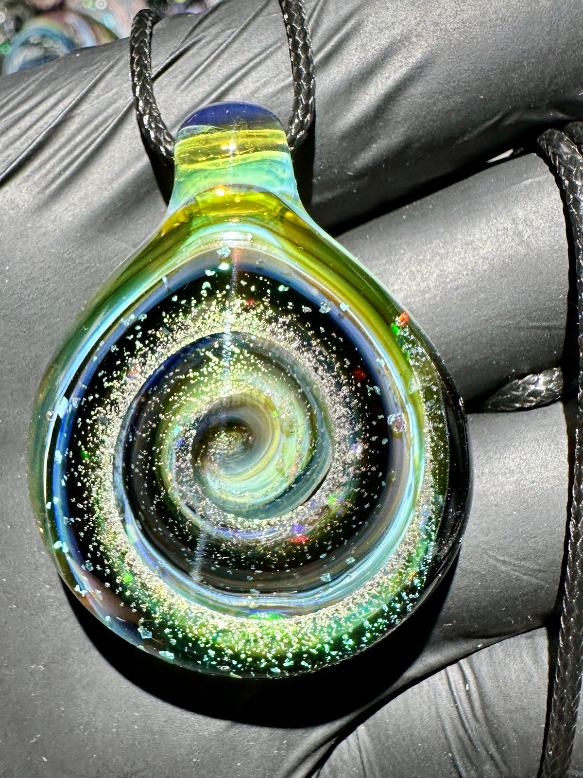 Galaxy Pendant - Green, Opal, Dichro