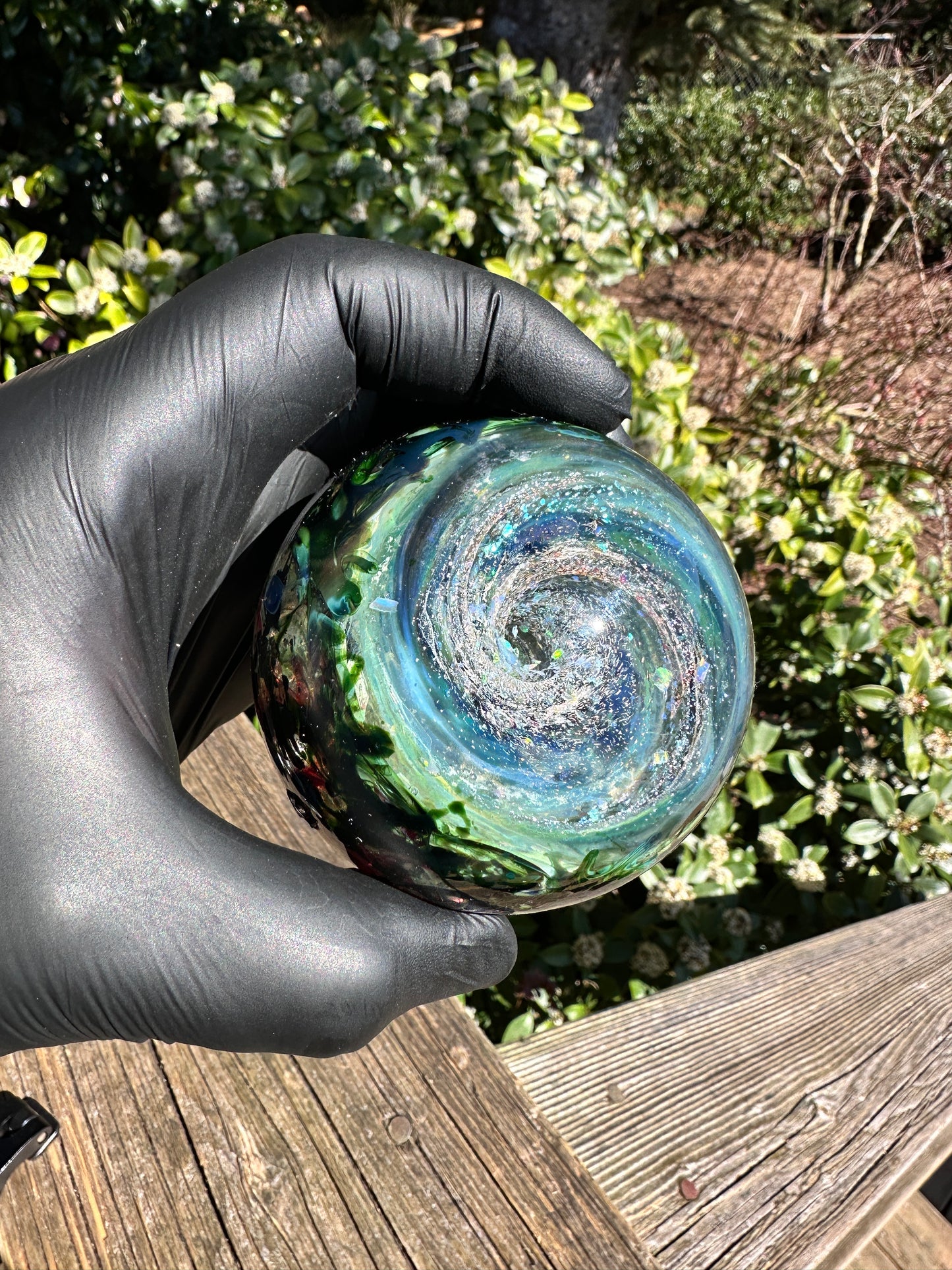 3.25" UV infinity orb with crushed opal 2nd