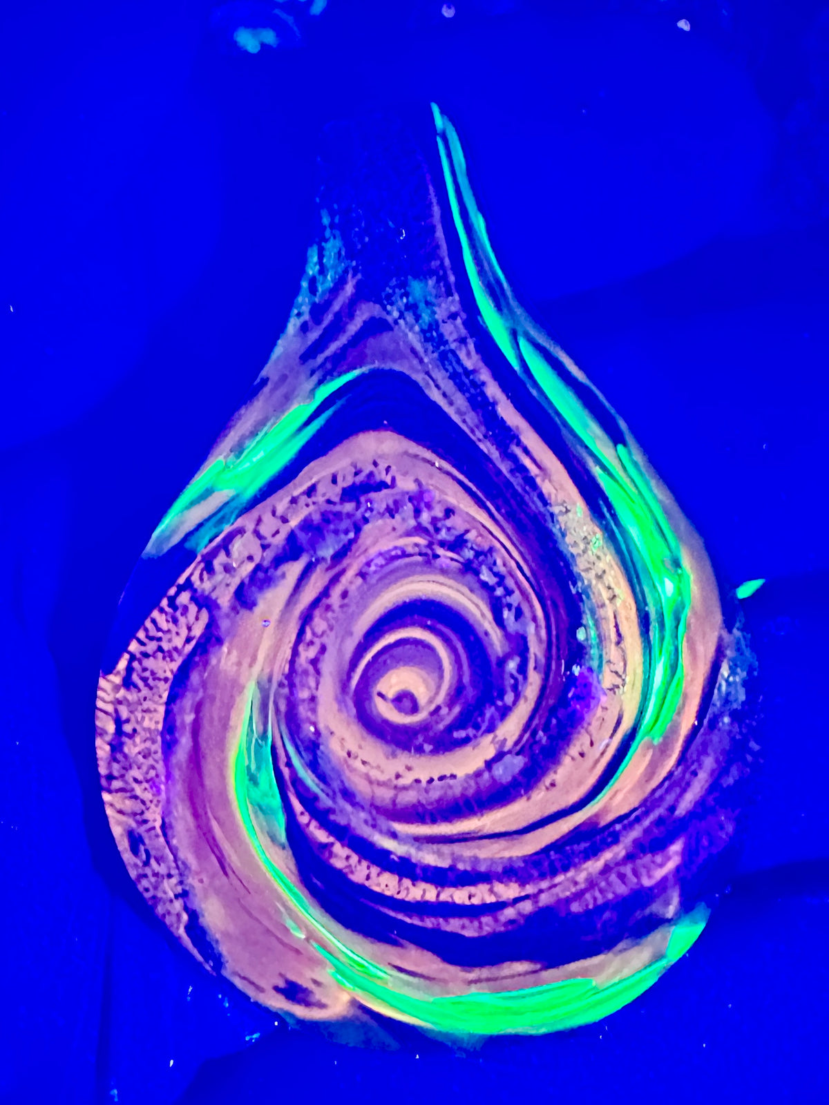 Galaxy Pendant - Green/Blood Red, Opal, Dichro, UV