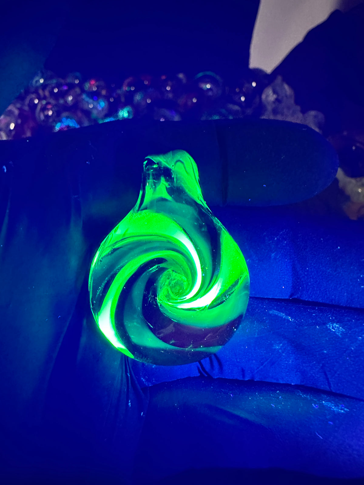 Galaxy Pendant - Blue/Green/Gold, UV