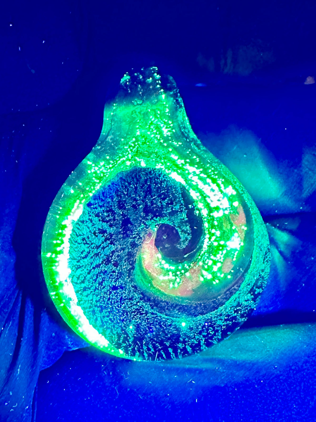 Galaxy Pendant - Blue/Gold,l, Dichro UV