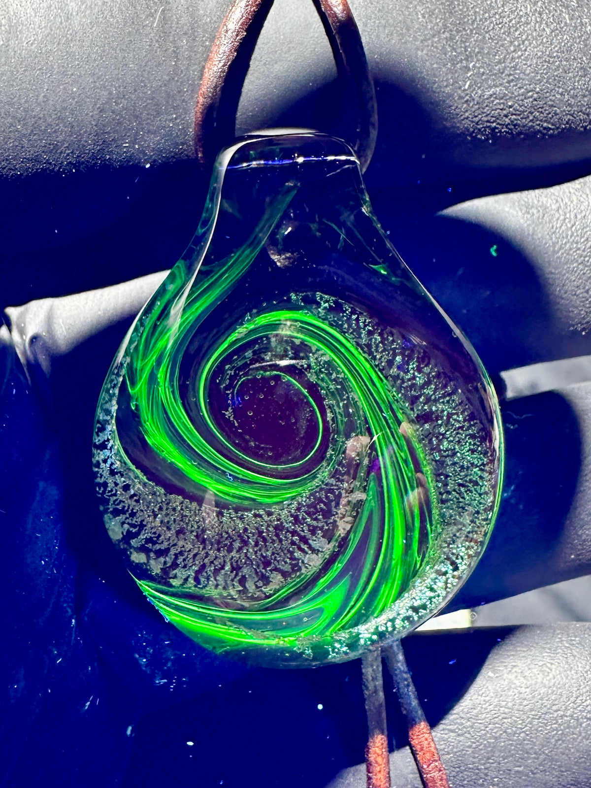 Galaxy Pendant - Blue/Light Purple, Opal, Dichro, UV