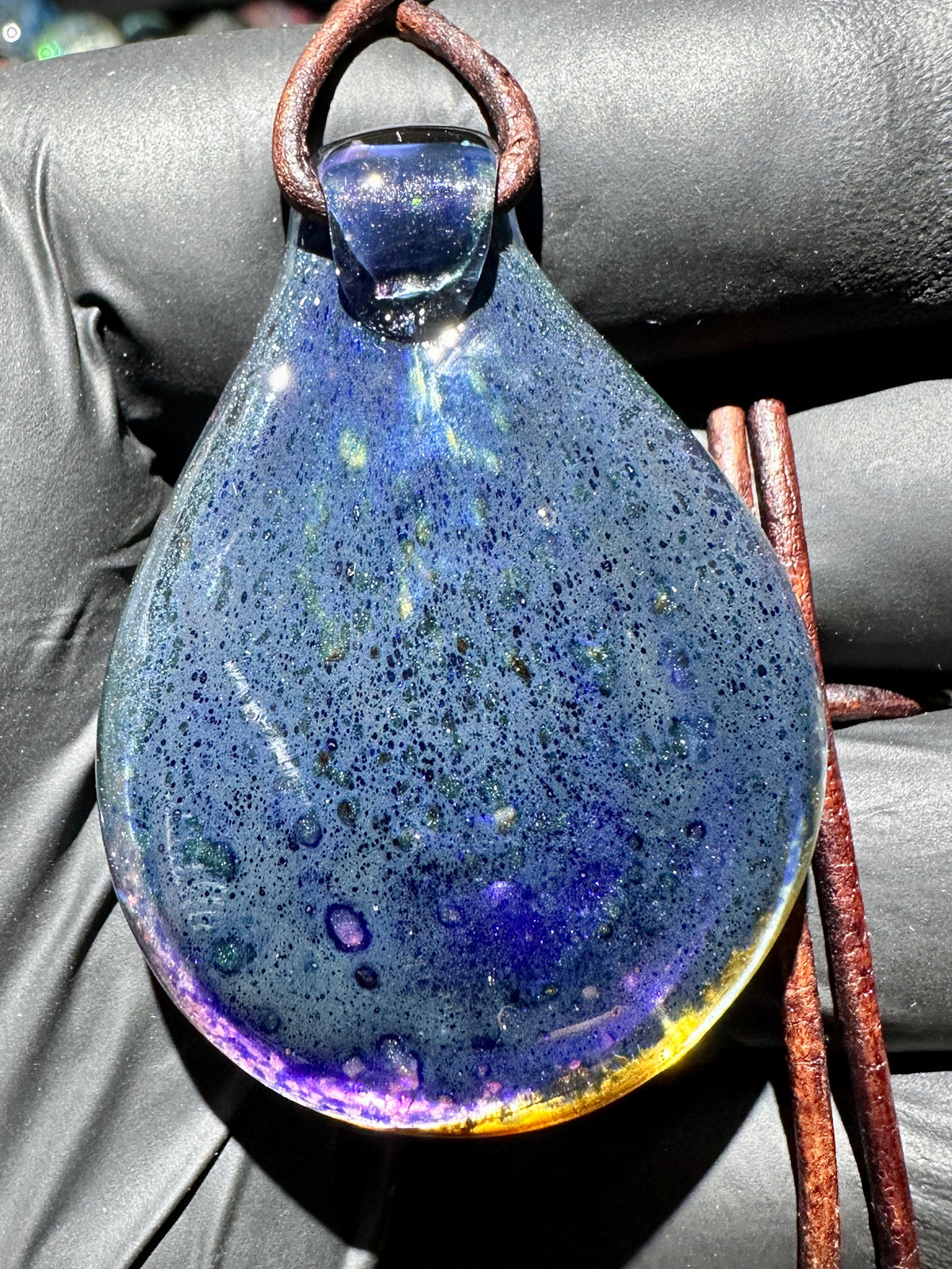 Galaxy Pendant - Purple/Pink/Gold, Opal, Dichro, UV